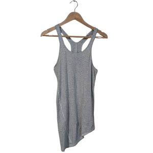 Lululemon Torque Tank Hyper Stripe Heathered Medium Grey Ghost SZ 6